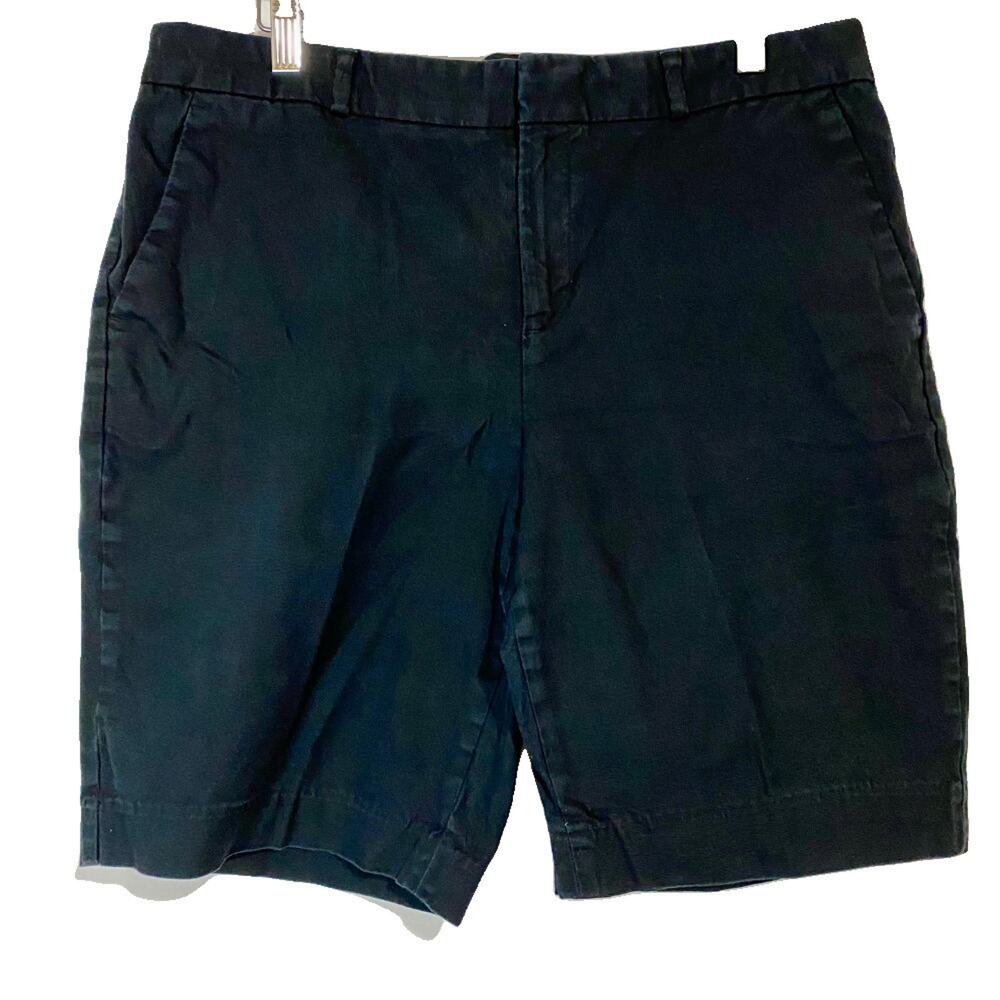 Banana Republic Women’s Flat Front Shorte Black Size 10 EUC